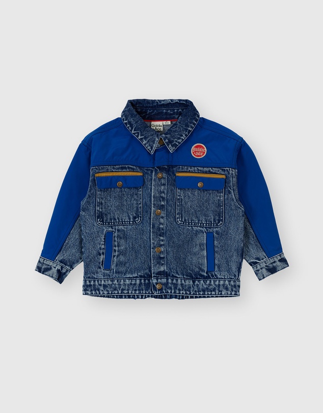 Goldie + Ace - Colour Block Vintage Denim Jacket - Babies-Kids