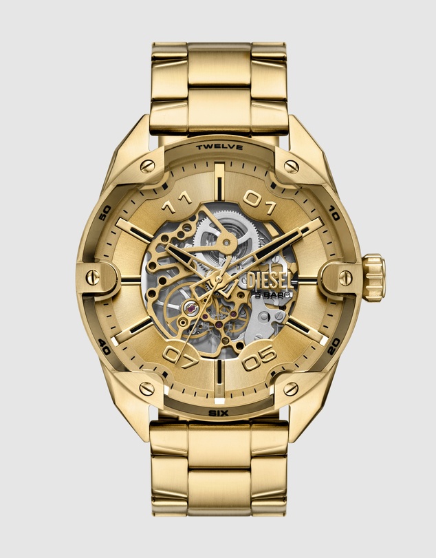 Diesel - Spiked Automatic Gold Tone Analogue Watch