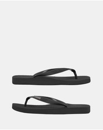 Boomerangz Footwear - Men's Black Thongs with arch support and 2 x interchangeable straps