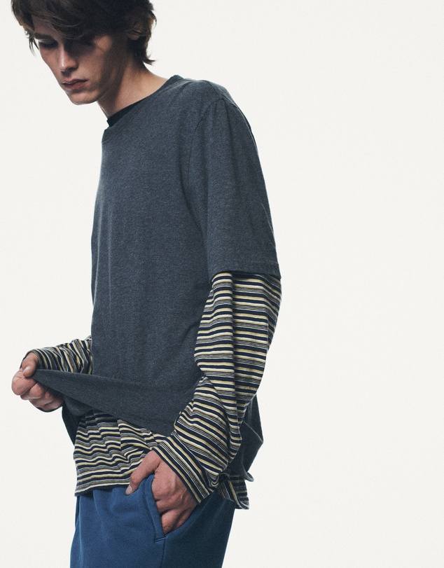 Bassike - Vintage Stripe LS T-Shirt