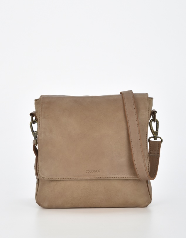 Cobb & Co - Bracewell Washed Leather Flap Over Crossbody