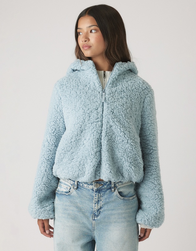 Decjuba Kids - Teddy Zip Up Hoodie - Teens
