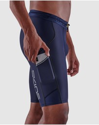 SKINS - SKINS Compression Men's Series-3 Running/Gym Half Tight Navy Blue