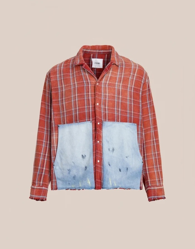 Found - Plaid Denim Shirt