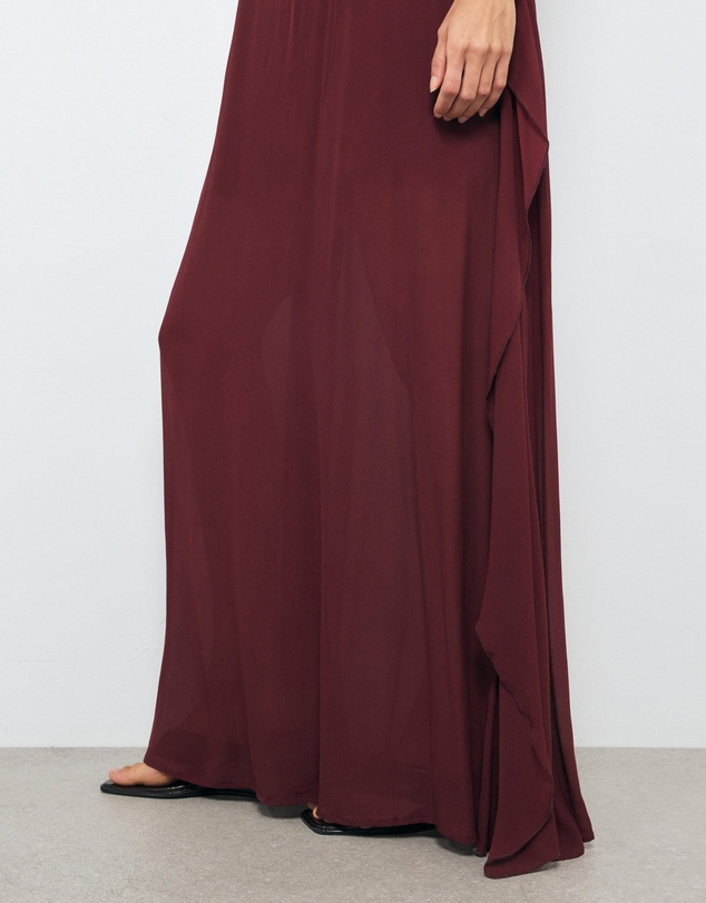 AERE - Solea Drape Back Maxi Dress