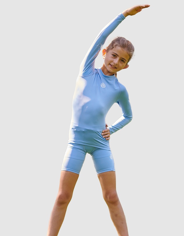 SKINS - Youth Compression Half Tight - Sky Blue
