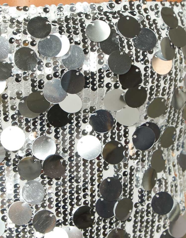 Beginning Boutique - Radiant Silver Sparkle Mini Dress