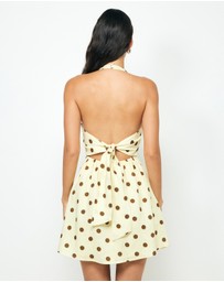 AERE - Tala Linen Halter Mini Dress