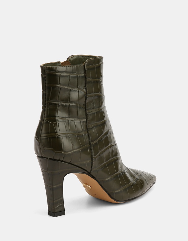 Wittner - Loz Croc Embossed Leather Ankle Boots