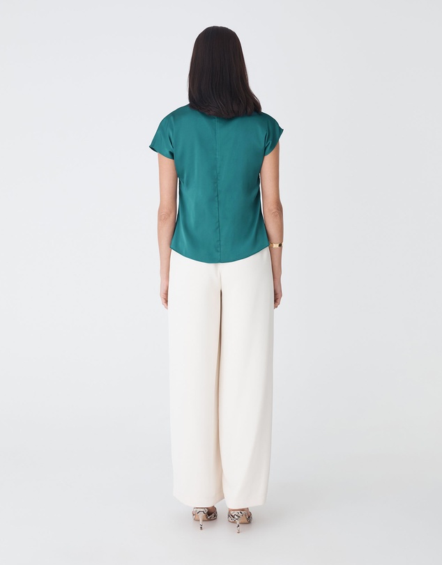 Forcast - Zafina Pleated Draped Top