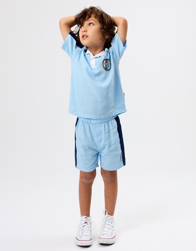 Goldie + Ace - Panel Linen Blend Shorts - Babies-Kids