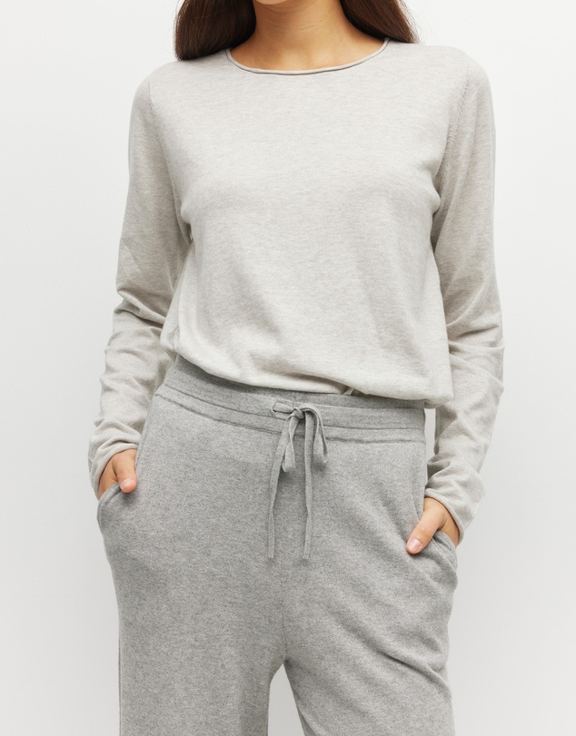 JH Lounge - JHL Wide Trackpant (Cotton Cashmere) Grey Marle