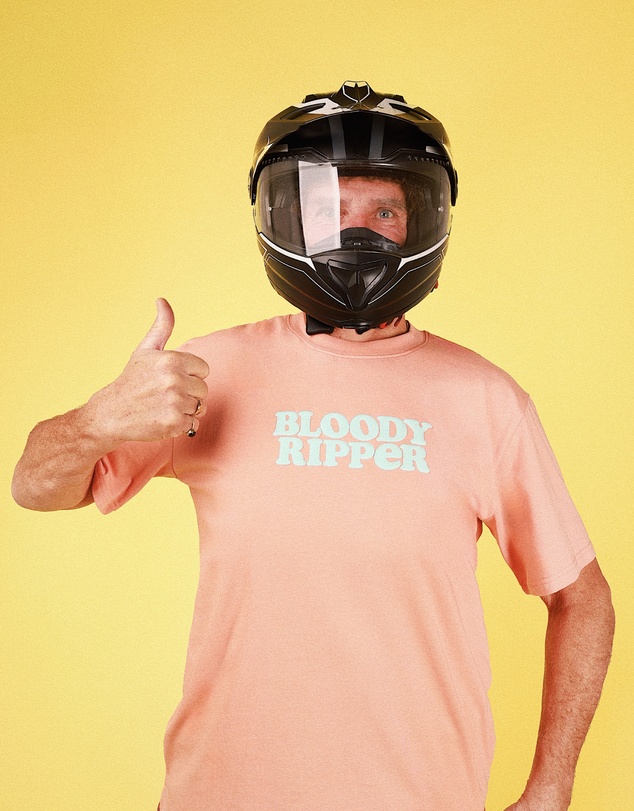 Skwosh - Bloody Ripper Slang Tee In Coral
