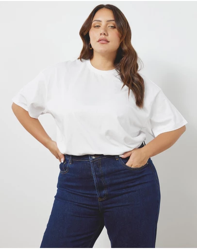 Atmos&Here Curvy - Organic Cotton Boyfriend Tee