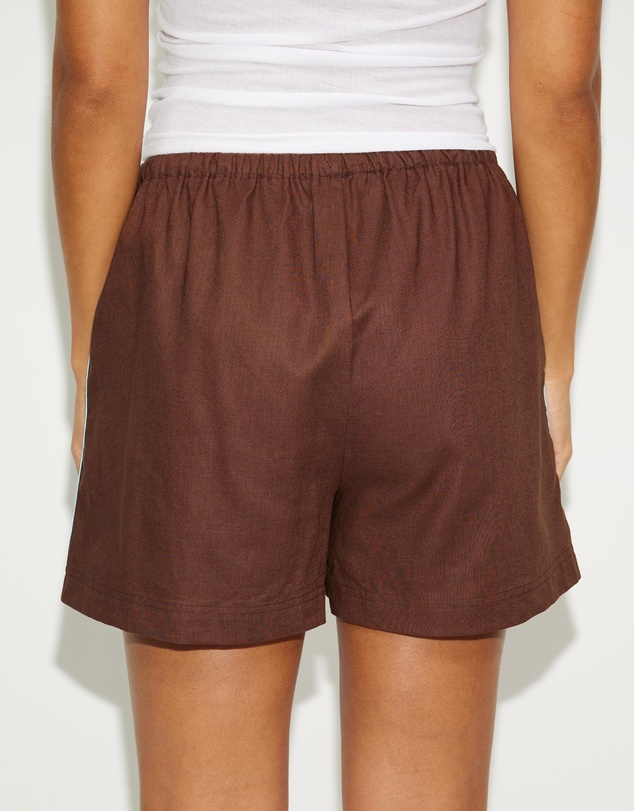 Dazie - Aloe Stripe Linen Blend Shorts