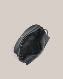 VESTIRSI - Sloane Large Black Leather Top Handle Crossbody