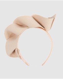 Max Alexander - Felt Beige Spiral Fascinator