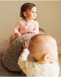 Kynd Baby - Day or Night Onesie in Hibiscus