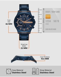 Armani Exchange - Blue Chronograph Watch