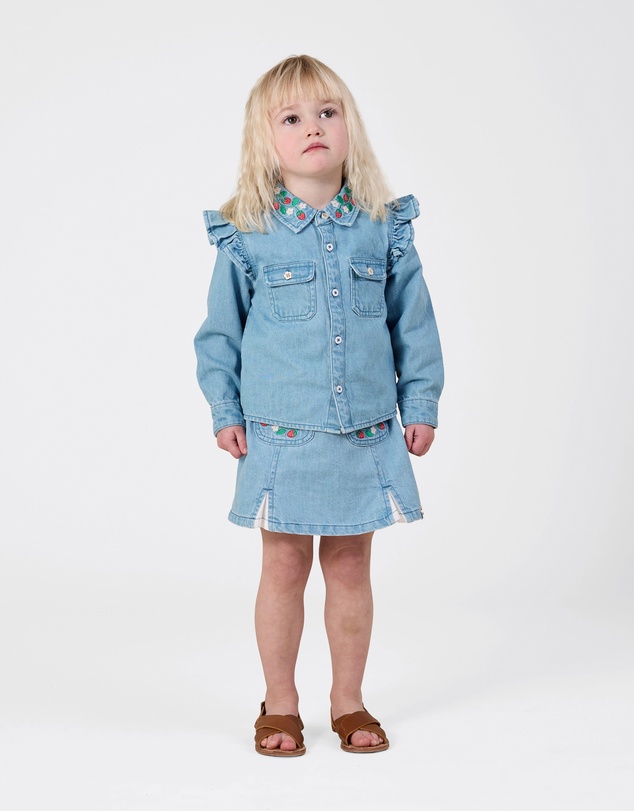 Goldie + Ace - Wild Strawberry Chambray Shirt - Babies-Kids