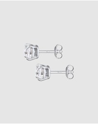 Kuzzoi - ICONIC EXCLUSIVE - Earrings Men Ear Studs Round Timeless with Crystals in 925 Sterling Silver