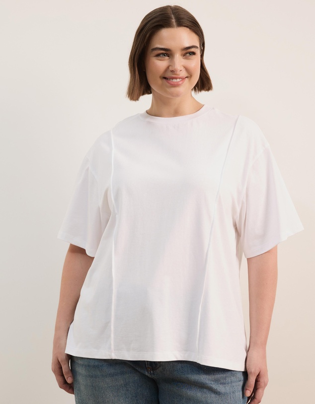 Atmos&Here Curvy - SS Cotton Boxy T-Shirt