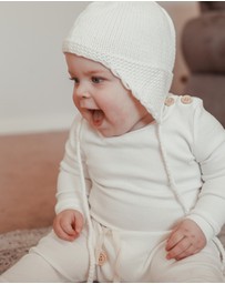WITH LOVE FOR KIDS - Basics Thick Ribbed Long Sleeve Onesie - Babies