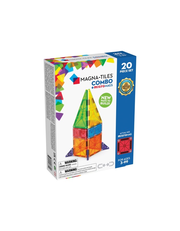 Magna-Tiles - MAGNA-TILES - Combo + microMAGS - 20 Piece Set