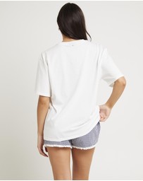 Alice In The Eve - Gingham Heart Oversized T-Shirt