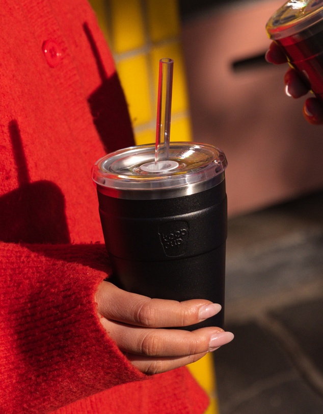 KeepCup - Thermal Cold Cup 12oz Reusable Coffee Cup with Straw Lid