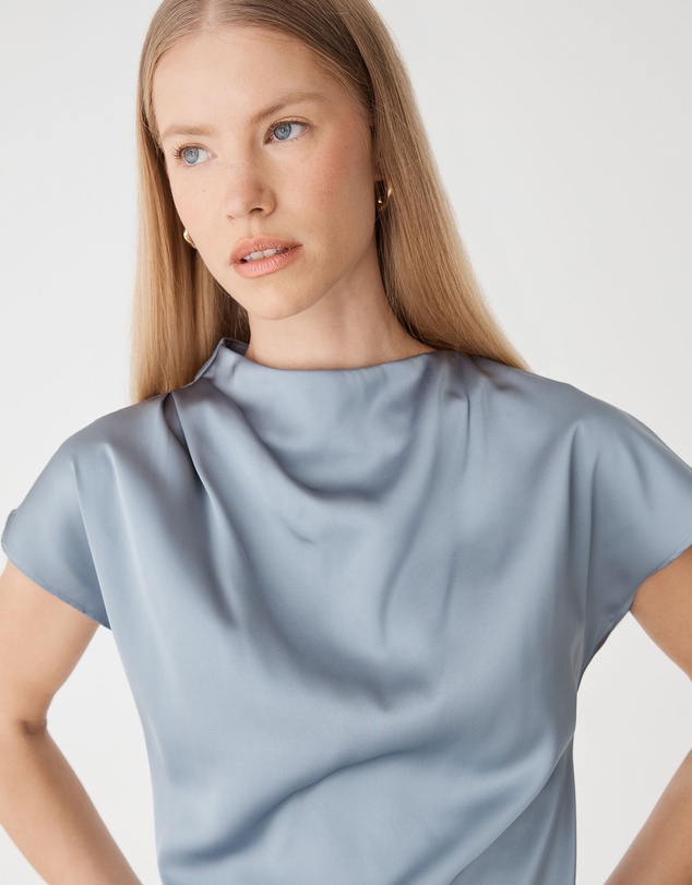 Forcast - Zafina Pleated Draped Top