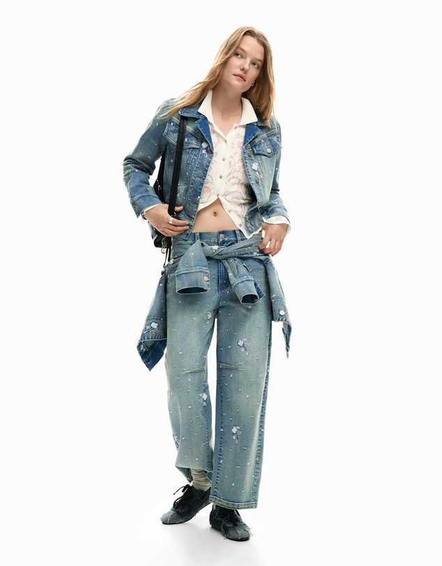 Desigual - Embroidered jeans