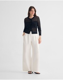 Oxford - Celina Sheer Panel Cardigan