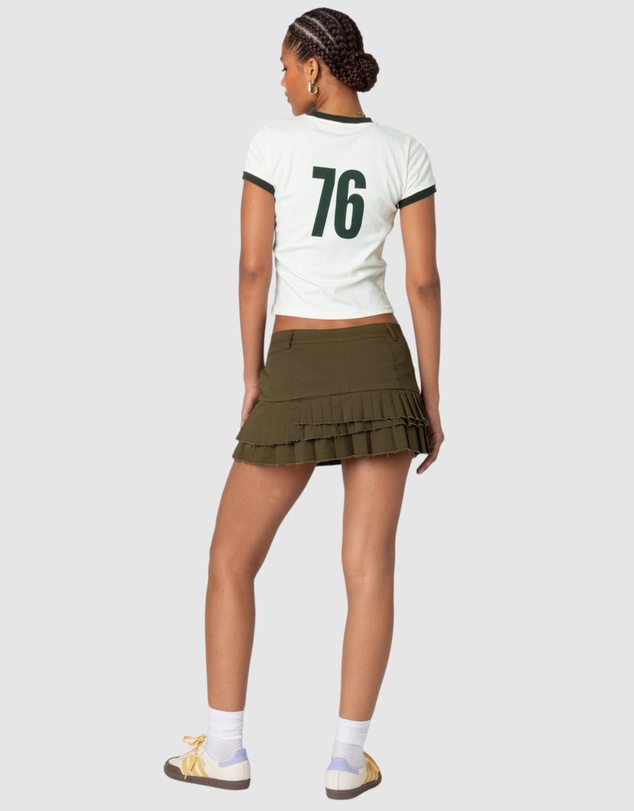 EDIKTED - Layered Pleats Mini Skirt