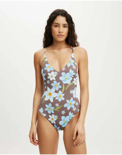 Cotton On Body - Thin Strap V Neck One Piece Full