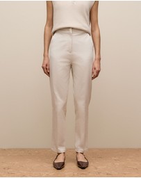 Trenery - Cotton Bi-stretch Pant in Stone