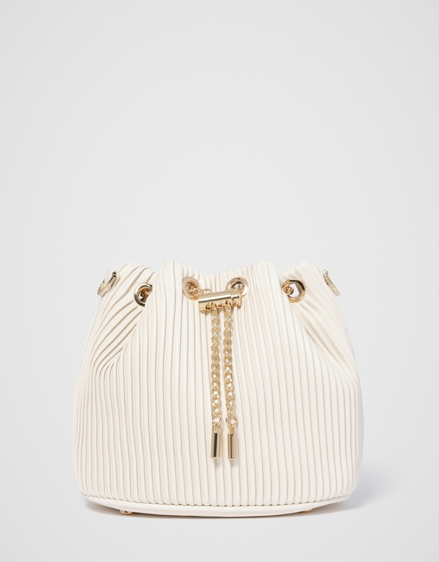 Forever New - Dahlia Drawstring Pleated Bucket Bag