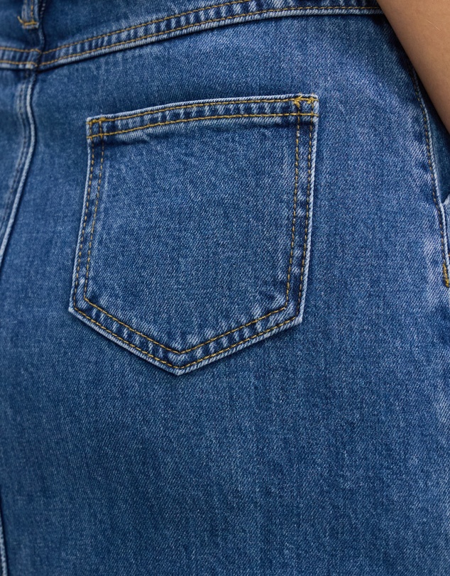 The Fated - Asha Denim Maxi Skirt