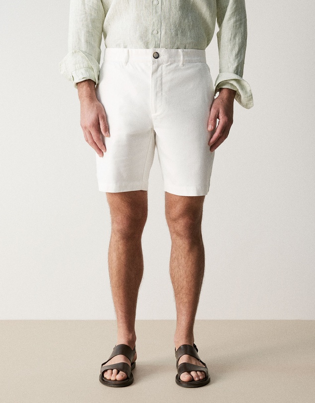 Trenery - Lightweight Twill Short in White
