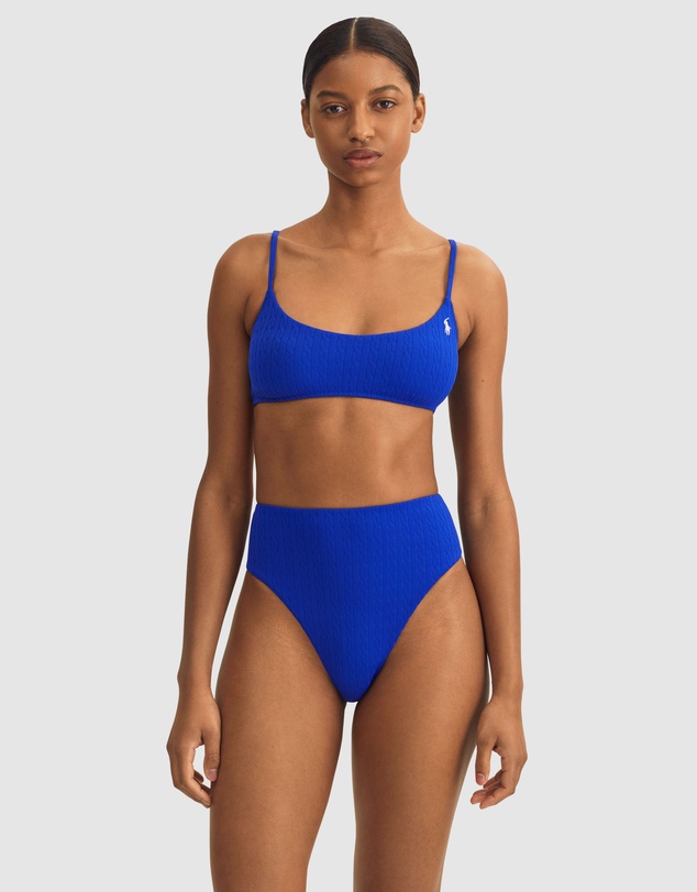 Polo Ralph Lauren - Cable Jacquard High Leg High Waist Bikini Bottom