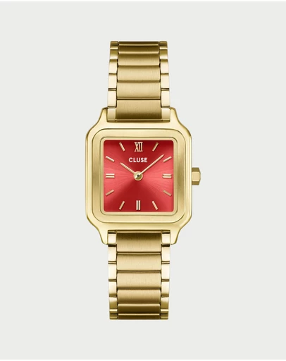 Cluse - CLUSE Gracieuse Petite Watermelon Pink/Gold Link Watch