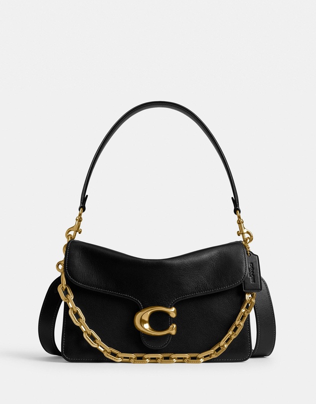 Coach - Smooth Leather Chain Tabby Shoulder Bag With Chain