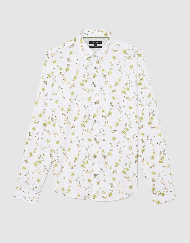 Politix - Botanical Floral Print Long Sleeve Shirt
