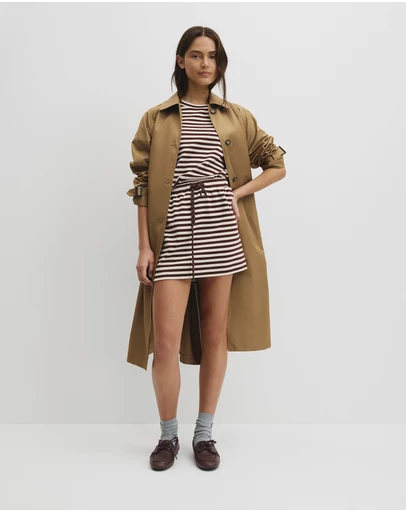 Country Road - Australian Cotton Blend Stripe Jersey Skirt