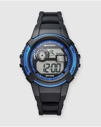 Maxum - Button - Black & Blue Digital