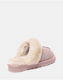 EVERAU - EverAU Ugg Muffin Slipper Suede Cow Suede Upper House Shoes