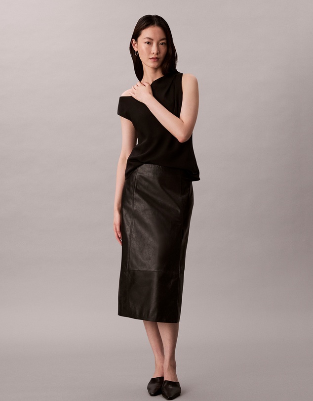 Calvin Klein - Crepe One Shoulder Top