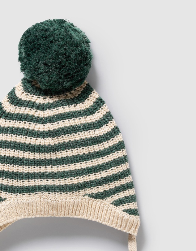 Wilson & Frenchy - Organic Knitted Stripe Bonnet - Babies