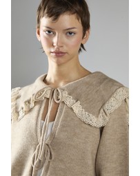 Glamorous - Collar Tie Front Cardigan