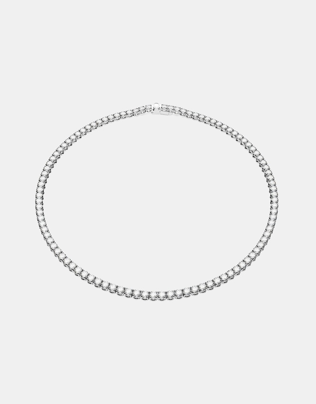 Swarovski - Matrix Tennis Necklace, Round Cut, White, Rhodium-Plated